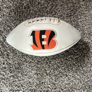 Wilsons Leather White and Orange Football